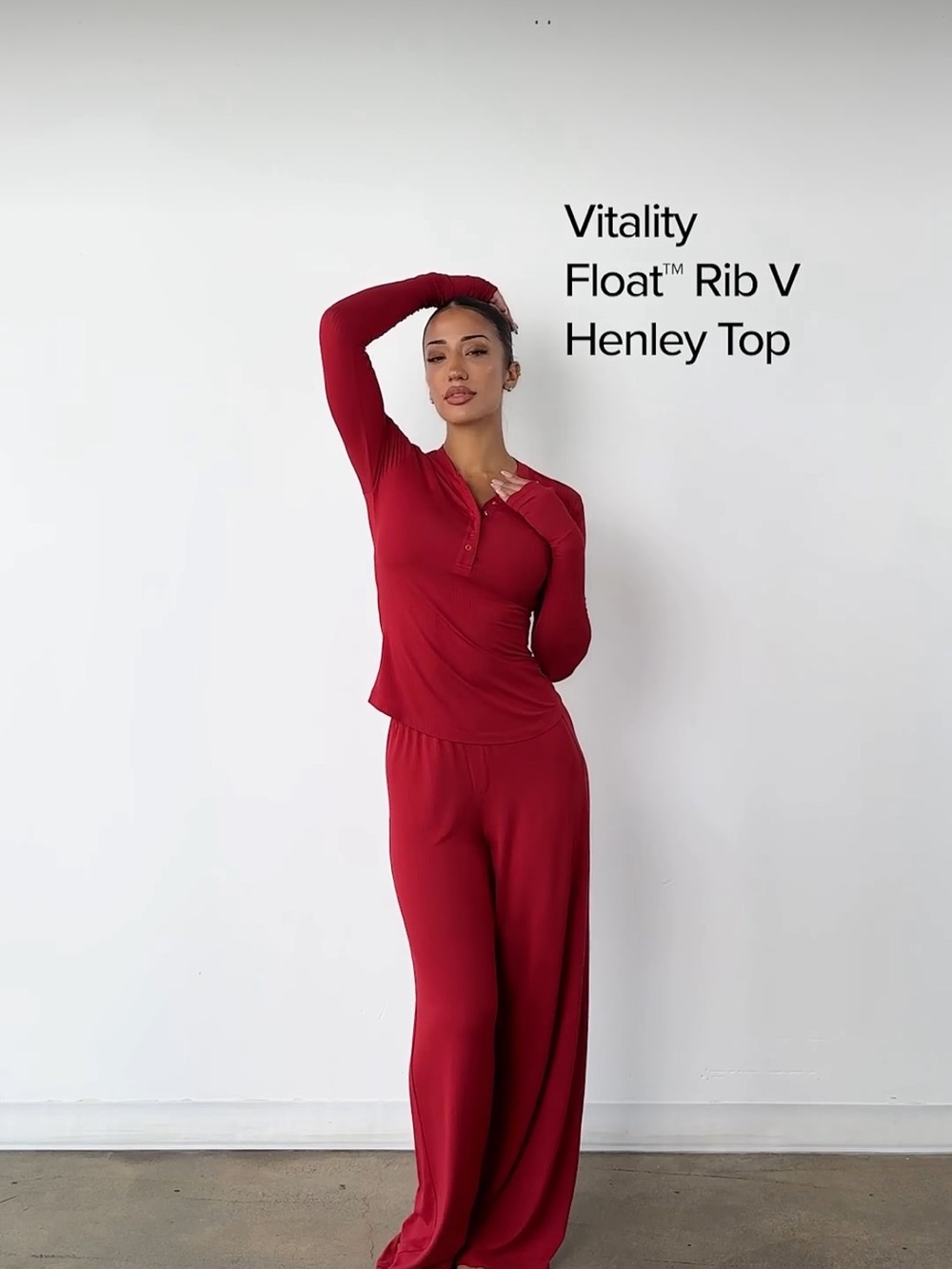Vitality Float PJ Set (top and shorts)- crimson
